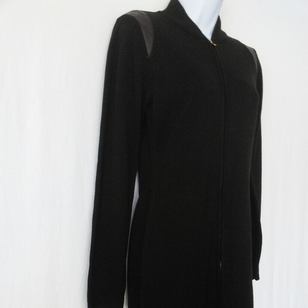Calvin Klein long black sweater dress wool cashmer